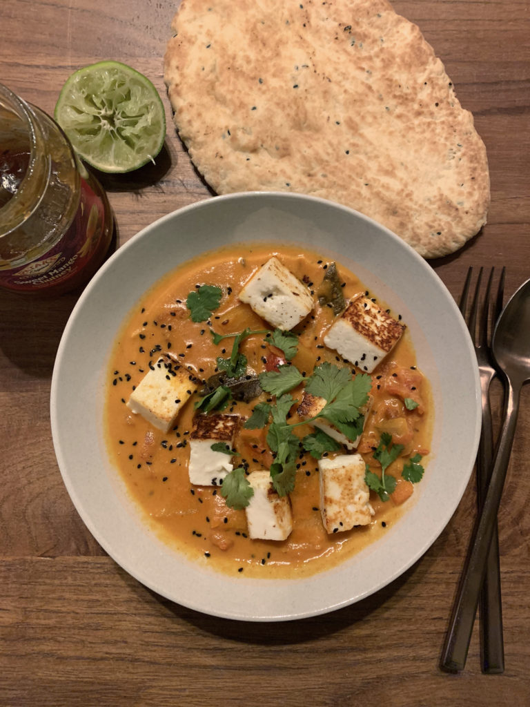 pompoen-mangocurry met paneer