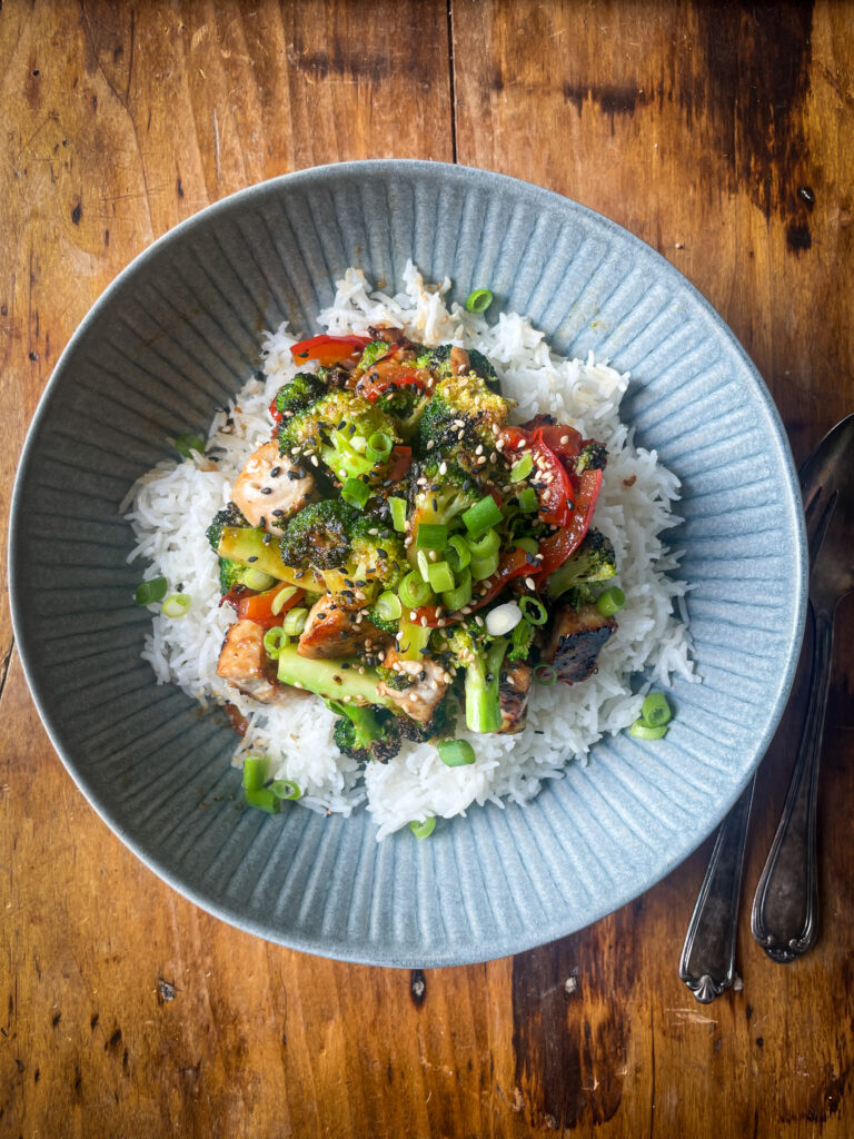 Wok met broccoli en varkensvlees